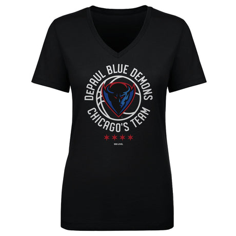 DePaul Blue Demons Women's V-Neck T-Shirt | 500 LEVEL