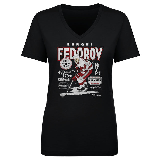 Sergei Fedorov Women's V-Neck T-Shirt | 500 LEVEL