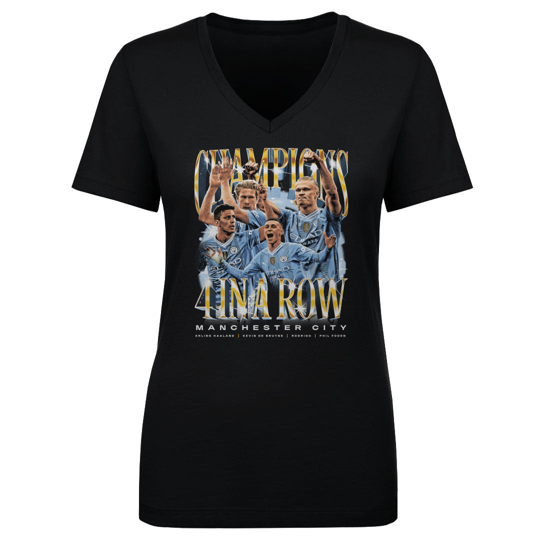 Manchester City Women's V-Neck T-Shirt | 500 LEVEL