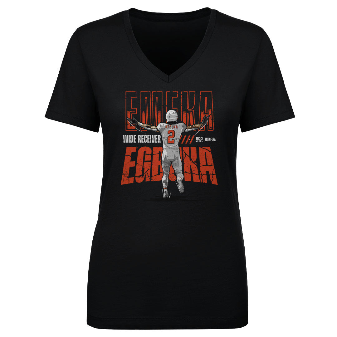 Emeka Egbuka Women's V-Neck T-Shirt | 500 LEVEL