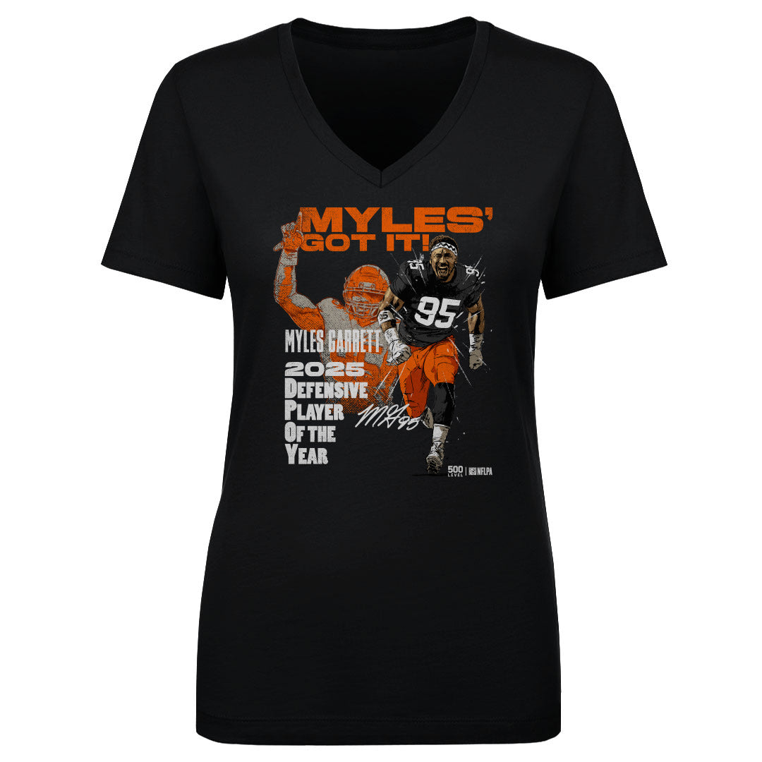 Myles Garrett Women's V-Neck T-Shirt | 500 LEVEL