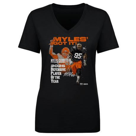 Myles Garrett Women's V-Neck T-Shirt | 500 LEVEL
