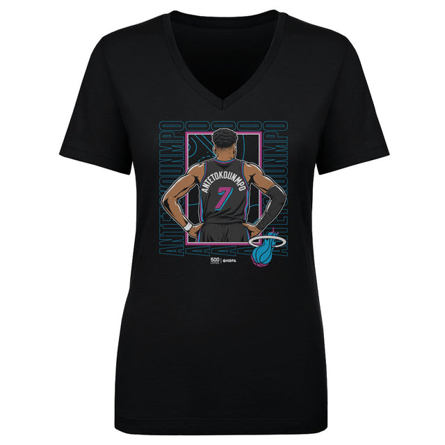 Giannis Antetokounmpo Women's V-Neck T-Shirt | 500 LEVEL