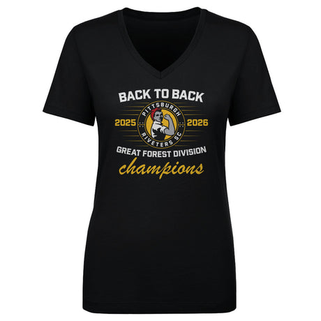 Pittsburgh Riveters SC Women's V-Neck T-Shirt | 500 LEVEL