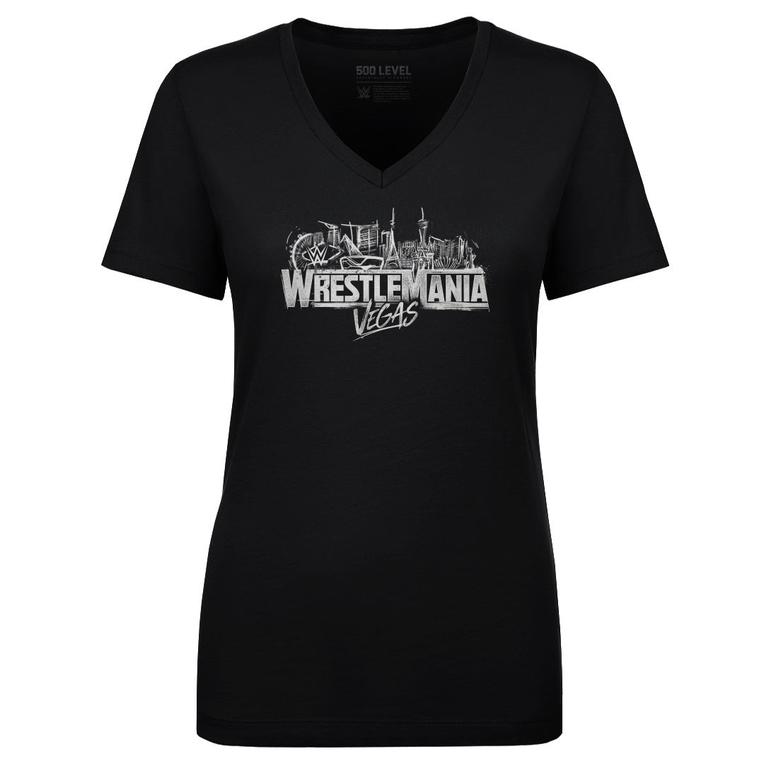 WrestleMania Women's V-Neck T-Shirt | 500 LEVEL