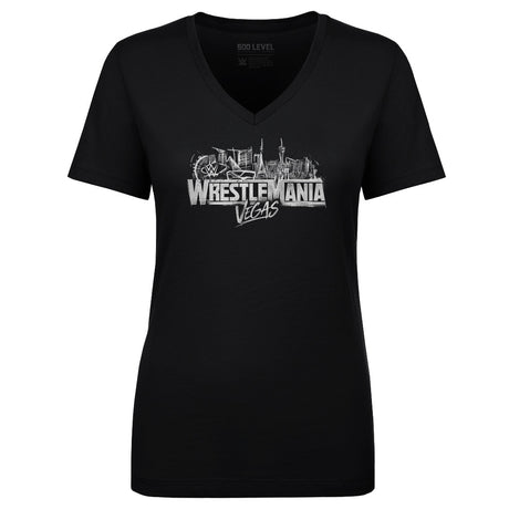 WrestleMania Women's V-Neck T-Shirt | 500 LEVEL