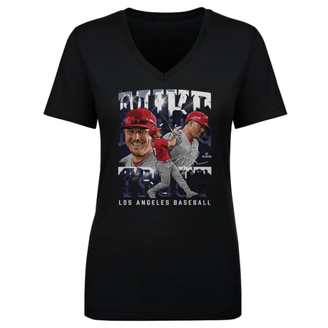 Mike Trout Women's V-Neck T-Shirt | 500 LEVEL
