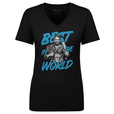 CM Punk Women's V-Neck T-Shirt | 500 LEVEL