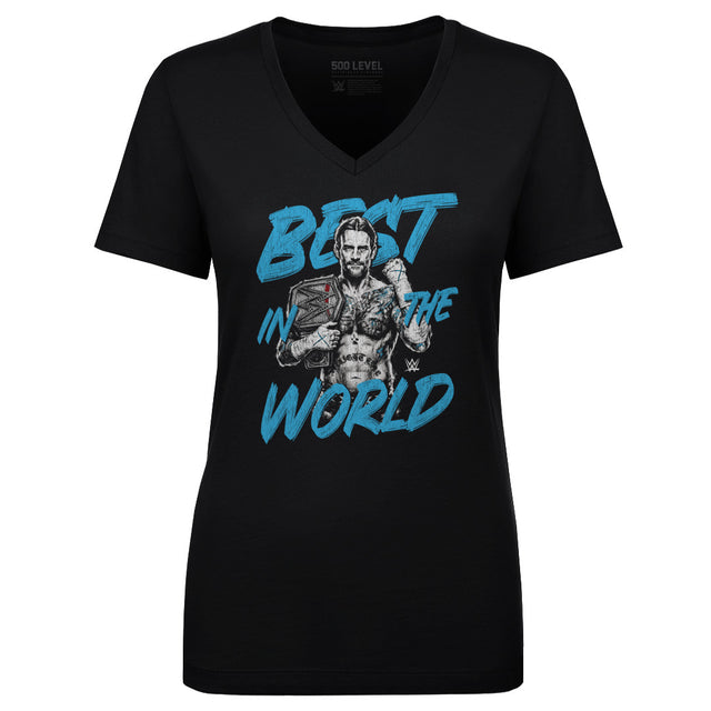 CM Punk Women's V-Neck T-Shirt | 500 LEVEL