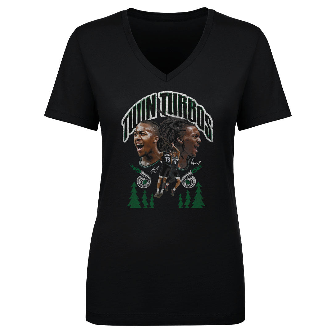 Minnesota Timberwolves Women's V-Neck T-Shirt | 500 LEVEL