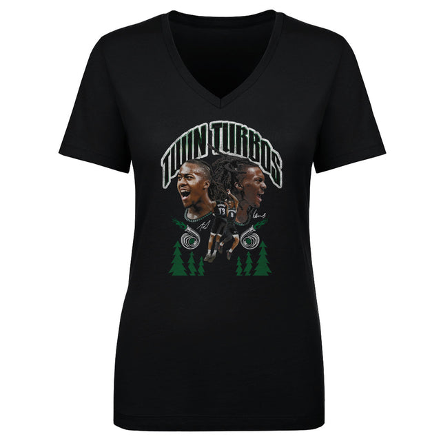Minnesota Timberwolves Women's V-Neck T-Shirt | 500 LEVEL