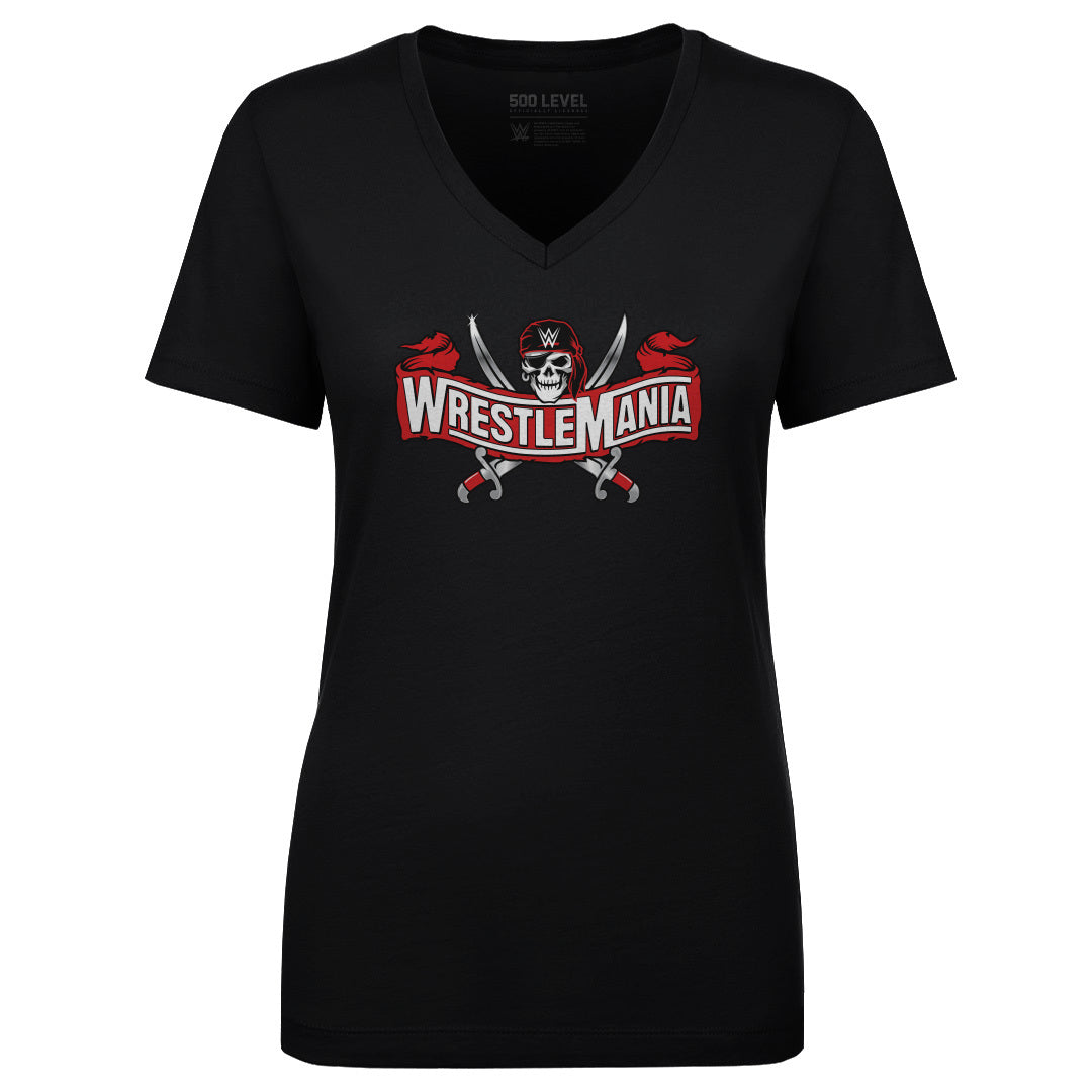 WrestleMania Women's V-Neck T-Shirt | 500 LEVEL
