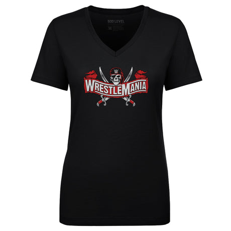 WrestleMania Women's V-Neck T-Shirt | 500 LEVEL