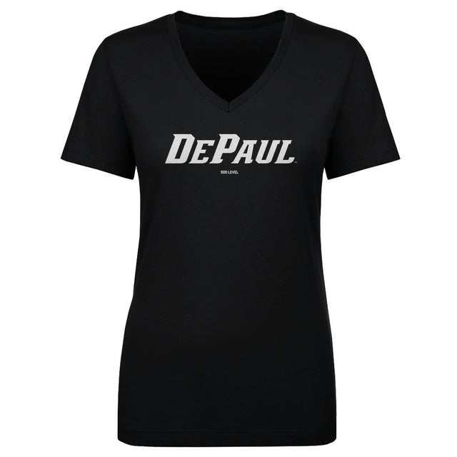 DePaul Blue Demons Women's V-Neck T-Shirt | 500 LEVEL