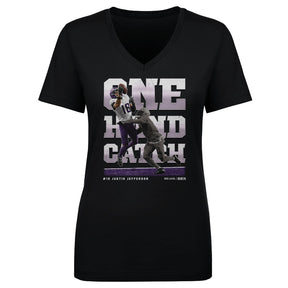 Justin Jefferson Women's V-Neck T-Shirt | 500 LEVEL