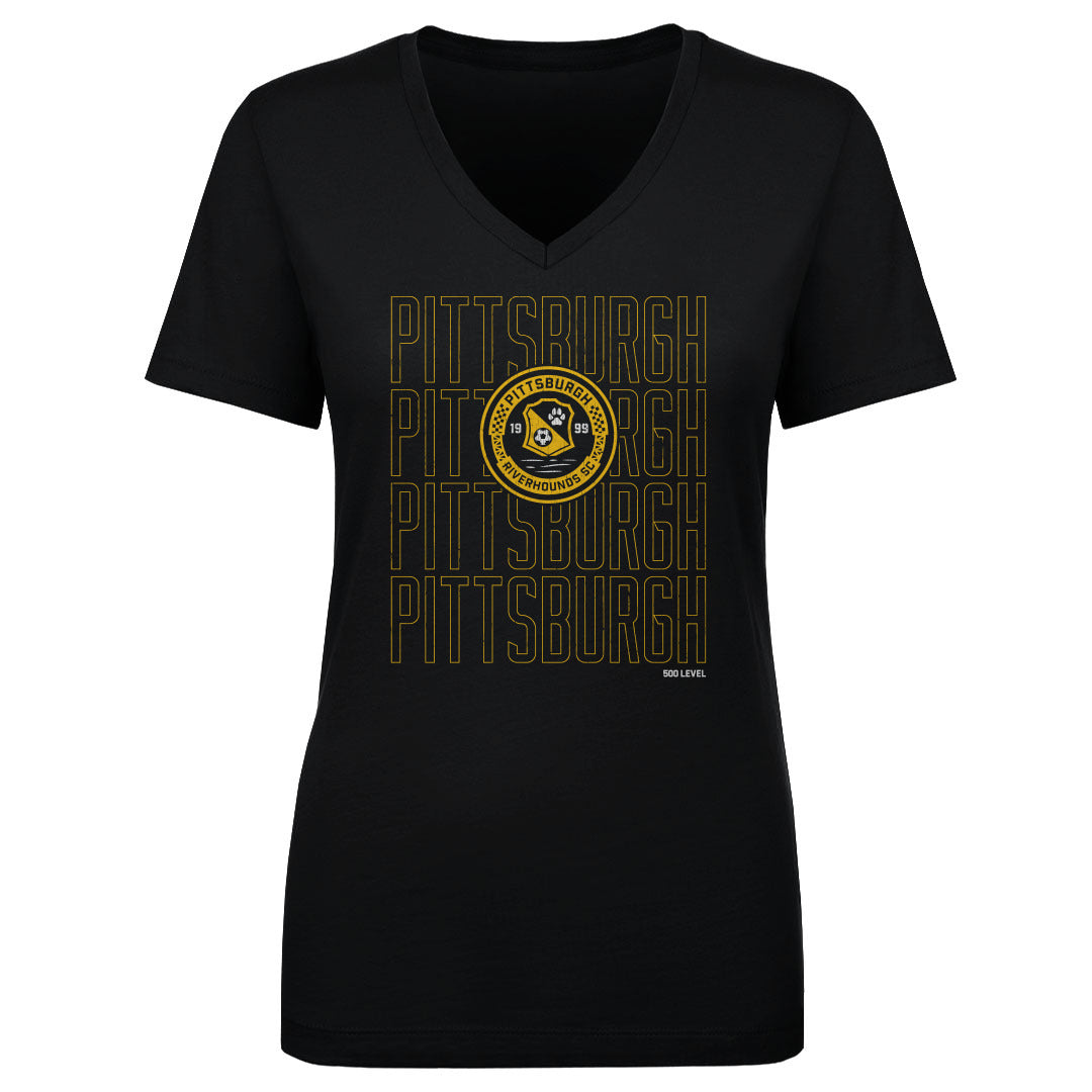 Pittsburgh Riverhounds SC Women's V-Neck T-Shirt | 500 LEVEL