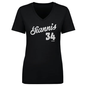 Giannis Antetokounmpo Women's V-Neck T-Shirt | 500 LEVEL