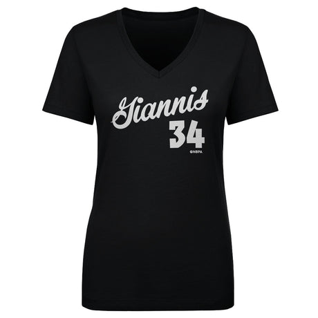 Giannis Antetokounmpo Women's V-Neck T-Shirt | 500 LEVEL