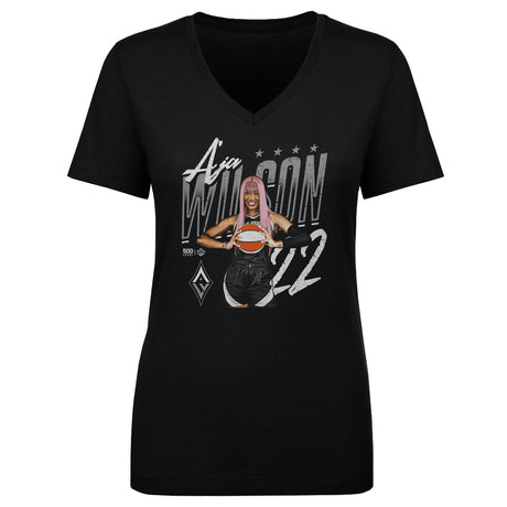 A'ja Wilson Women's V-Neck T-Shirt | 500 LEVEL