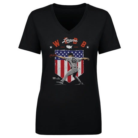Logan Webb Women's V-Neck T-Shirt | 500 LEVEL