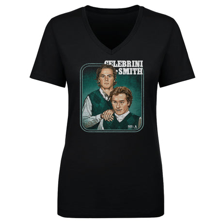 Macklin Celebrini Women's V-Neck T-Shirt | 500 LEVEL