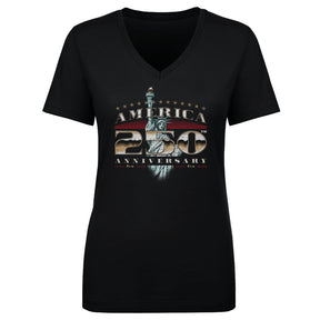 USA Women's V-Neck T-Shirt | 500 LEVEL