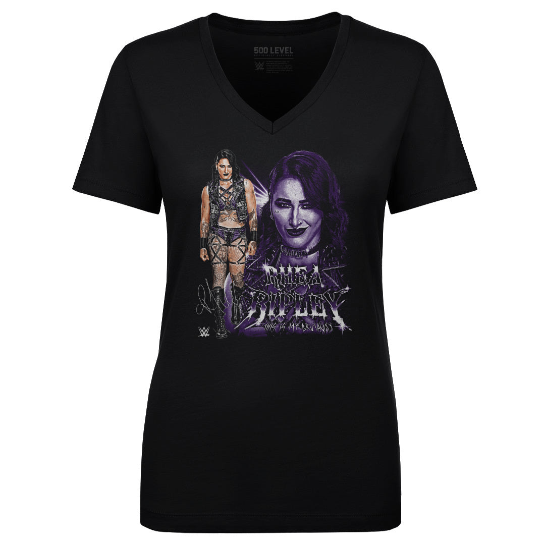 Rhea Ripley Women's V-Neck T-Shirt | 500 LEVEL