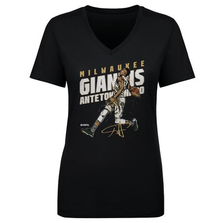 Giannis Antetokounmpo Women's V-Neck T-Shirt | 500 LEVEL