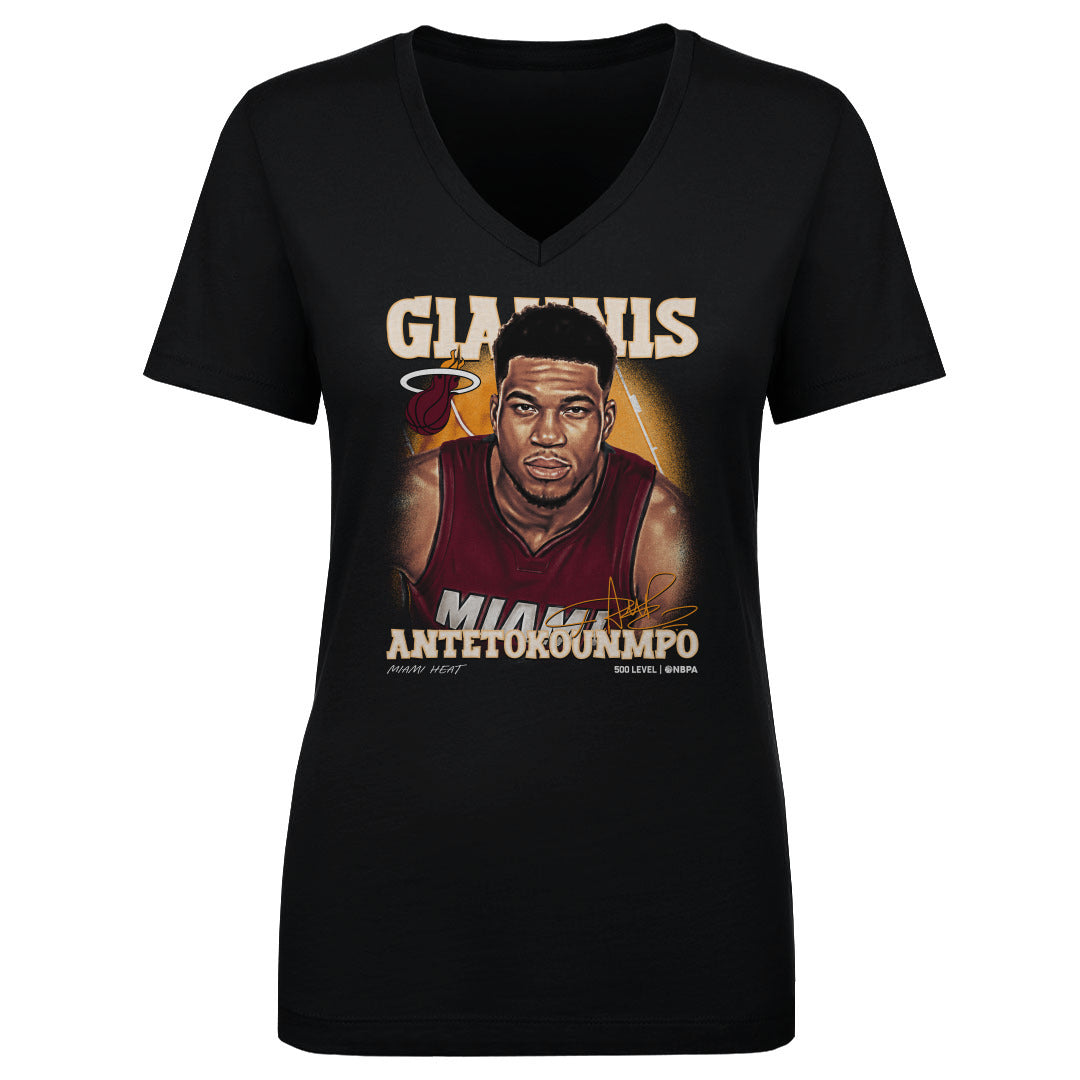 Giannis Antetokounmpo Women's V-Neck T-Shirt | 500 LEVEL