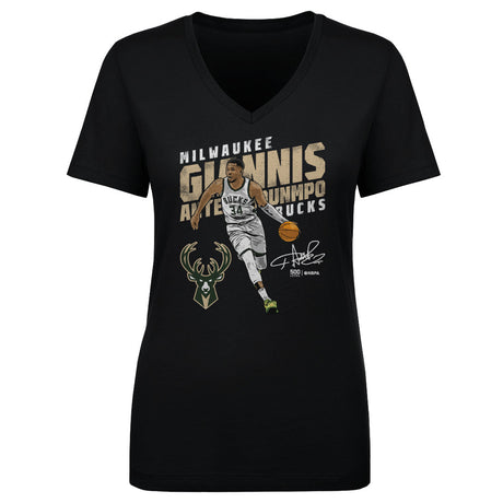 Giannis Antetokounmpo Women's V-Neck T-Shirt | 500 LEVEL