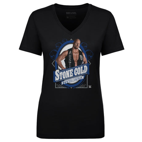 Stone Cold Steve Austin Women's V-Neck T-Shirt | 500 LEVEL