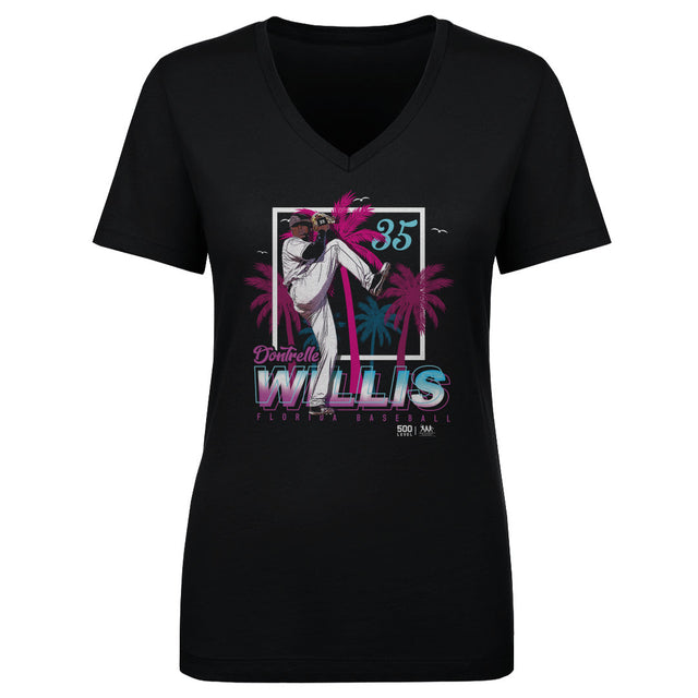 Dontrelle Willis Women's V-Neck T-Shirt | 500 LEVEL