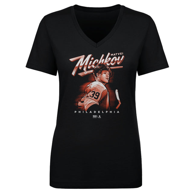 Matvei Michkov Women's V-Neck T-Shirt | 500 LEVEL