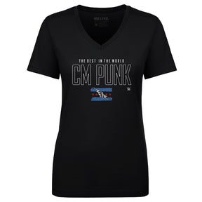 CM Punk Women's V-Neck T-Shirt | 500 LEVEL