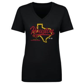 Houston Gamblers Women's V-Neck T-Shirt | 500 LEVEL