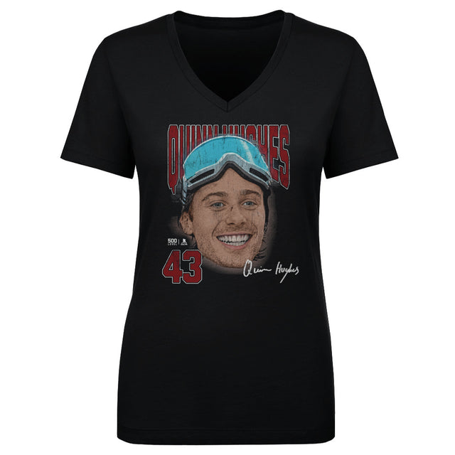 Quinn Hughes Women's V-Neck T-Shirt | 500 LEVEL