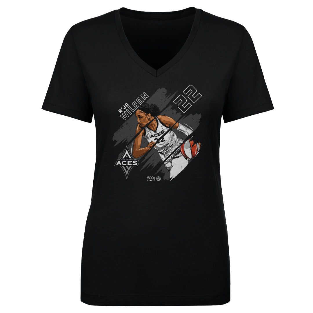 A'ja Wilson Women's V-Neck T-Shirt | 500 LEVEL
