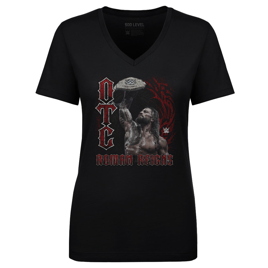 Roman Reigns Women's V-Neck T-Shirt | 500 LEVEL