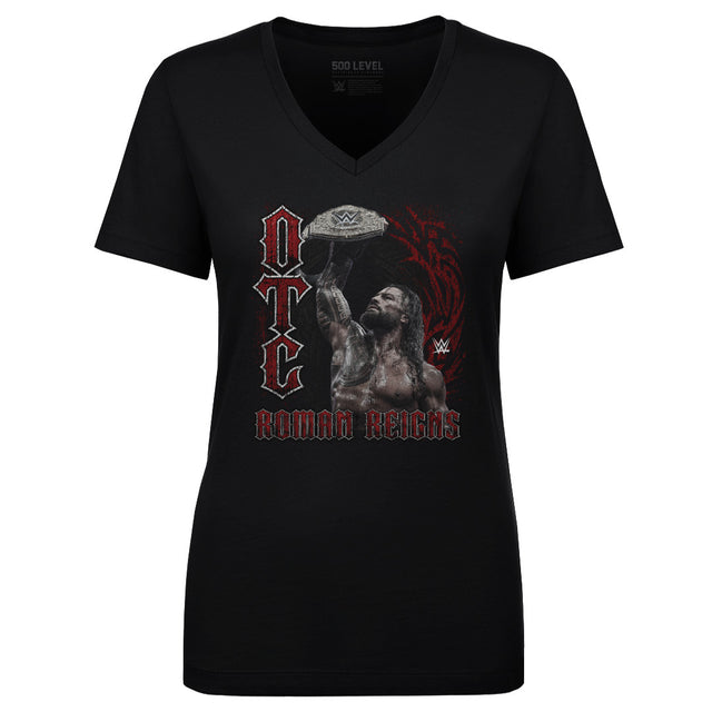 Roman Reigns Women's V-Neck T-Shirt | 500 LEVEL