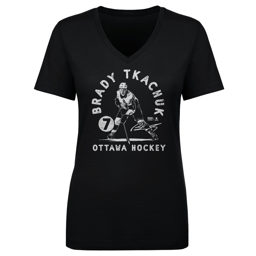 Brady Tkachuk Women's V-Neck T-Shirt | 500 LEVEL
