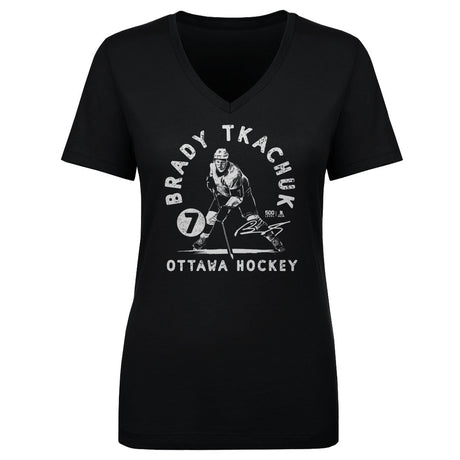 Brady Tkachuk Women's V-Neck T-Shirt | 500 LEVEL