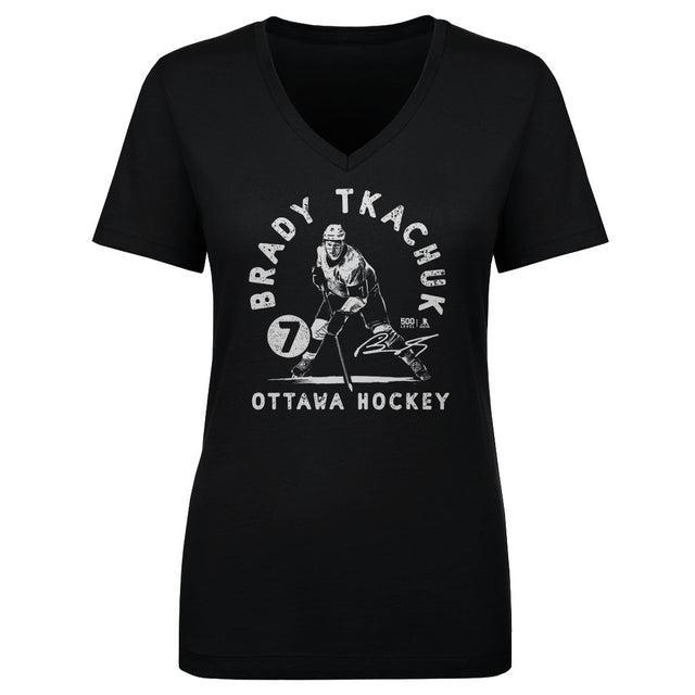 Brady Tkachuk Women's V-Neck T-Shirt | 500 LEVEL