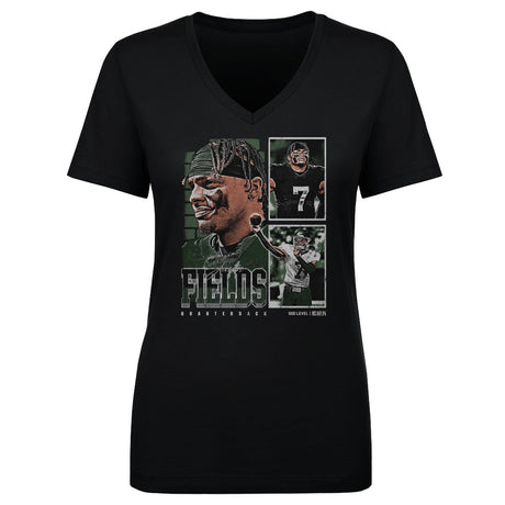 Justin Fields Women's V-Neck T-Shirt | 500 LEVEL