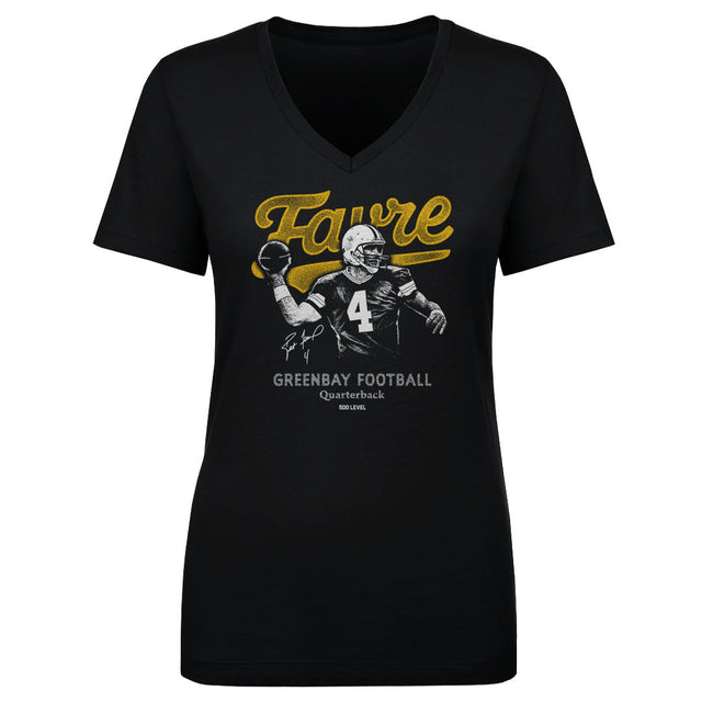 Brett Favre Women's V-Neck T-Shirt | 500 LEVEL