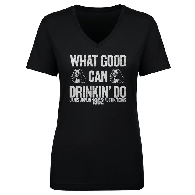 Janis Joplin Women's V-Neck T-Shirt | 500 LEVEL