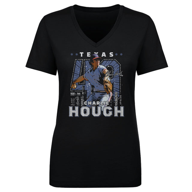 Charlie Hough Women's V-Neck T-Shirt | 500 LEVEL