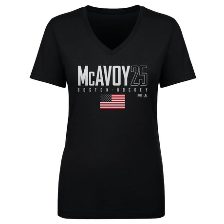 Charlie McAvoy Women's V-Neck T-Shirt | 500 LEVEL