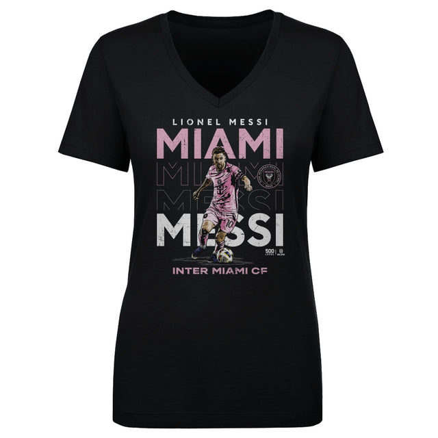 Lionel Messi Women's V-Neck T-Shirt | 500 LEVEL