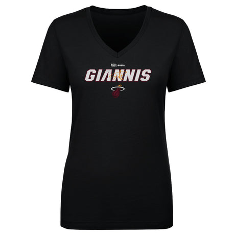 Giannis Antetokounmpo Women's V-Neck T-Shirt | 500 LEVEL