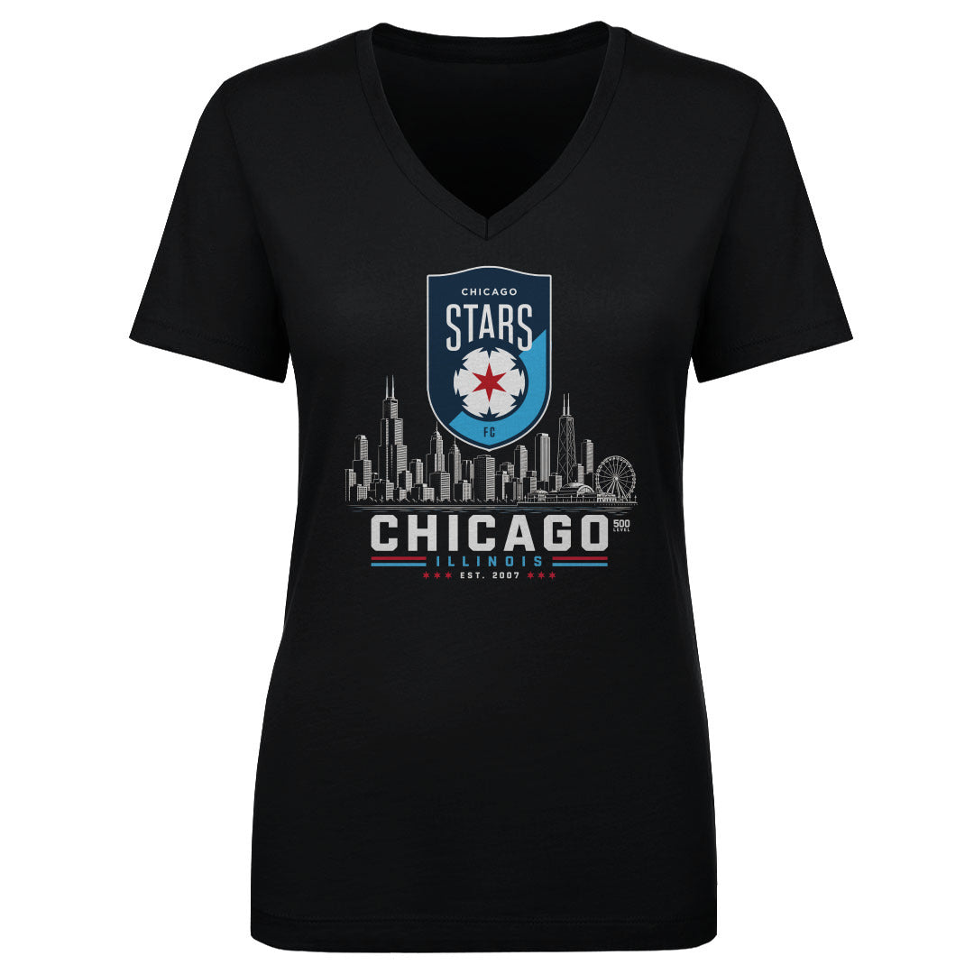 Chicago Stars FC Women's V-Neck T-Shirt | 500 LEVEL